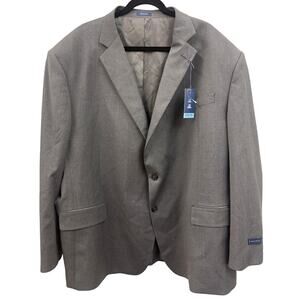 Stafford Men's Gray Big & Tall Suit Jacket Blazer NWT  Size 54